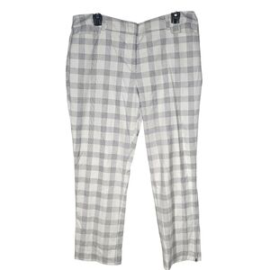 7th Avenue NY&C 14 White and Black Plaid Pants
